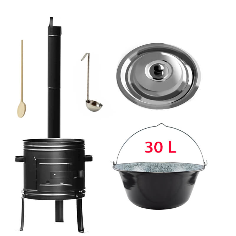 Smaltovaný kotlík 30 L + kovová kotlina 45 KOV